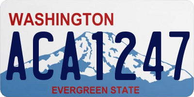 WA license plate ACA1247