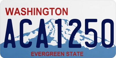 WA license plate ACA1250