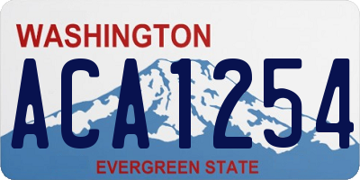 WA license plate ACA1254
