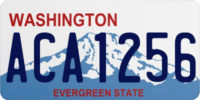 WA license plate ACA1256