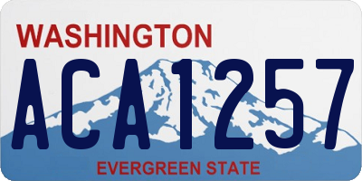 WA license plate ACA1257