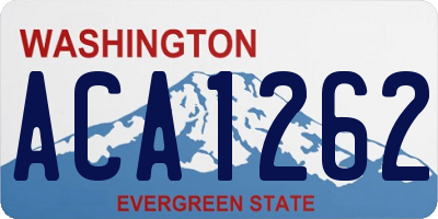 WA license plate ACA1262