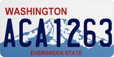 WA license plate ACA1263
