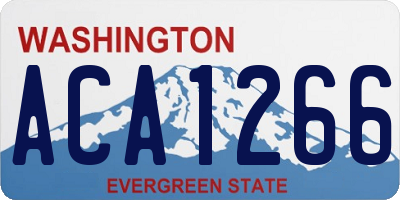 WA license plate ACA1266