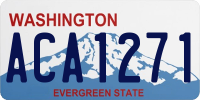 WA license plate ACA1271