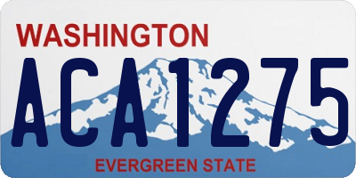 WA license plate ACA1275