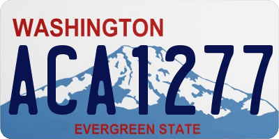 WA license plate ACA1277