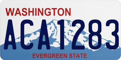 WA license plate ACA1283