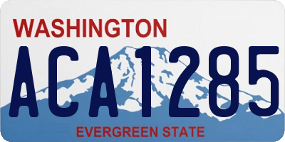WA license plate ACA1285