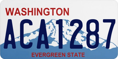 WA license plate ACA1287