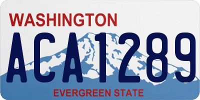 WA license plate ACA1289