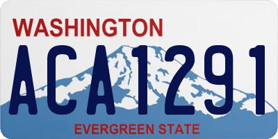 WA license plate ACA1291