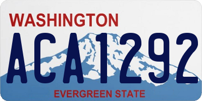 WA license plate ACA1292