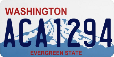 WA license plate ACA1294