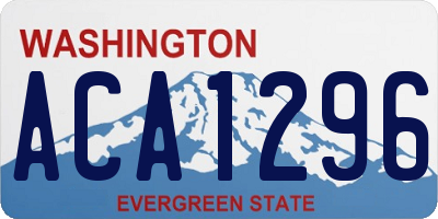 WA license plate ACA1296