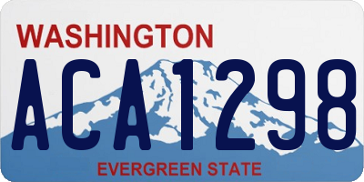 WA license plate ACA1298