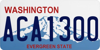 WA license plate ACA1300