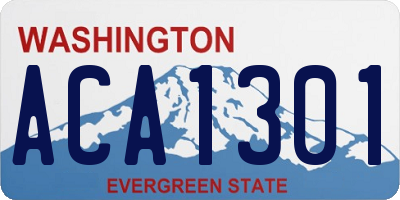 WA license plate ACA1301