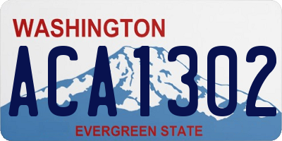 WA license plate ACA1302