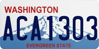 WA license plate ACA1303