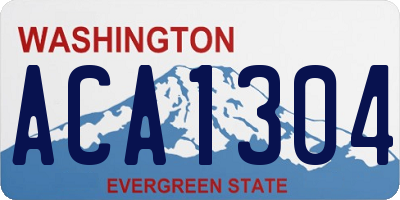 WA license plate ACA1304