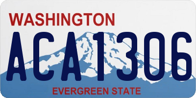 WA license plate ACA1306