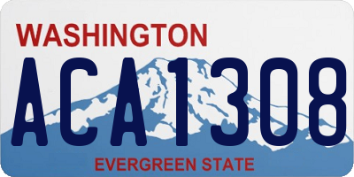 WA license plate ACA1308