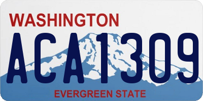 WA license plate ACA1309