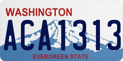 WA license plate ACA1313