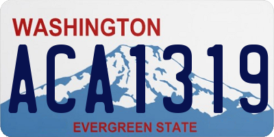 WA license plate ACA1319