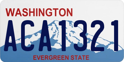 WA license plate ACA1321