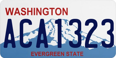 WA license plate ACA1323