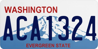 WA license plate ACA1324