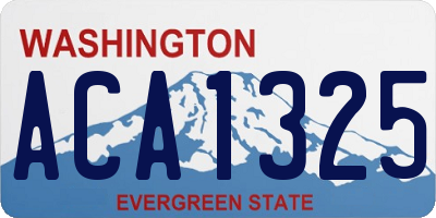 WA license plate ACA1325