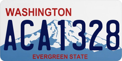WA license plate ACA1328