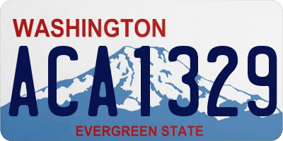 WA license plate ACA1329