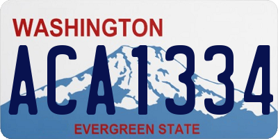 WA license plate ACA1334