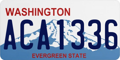 WA license plate ACA1336