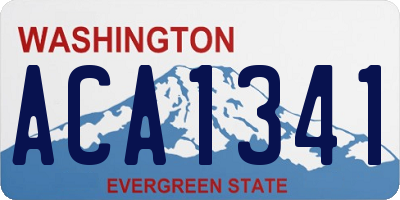 WA license plate ACA1341