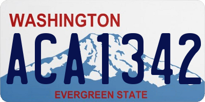 WA license plate ACA1342