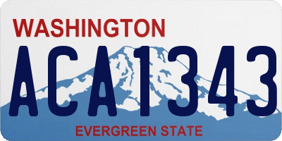 WA license plate ACA1343