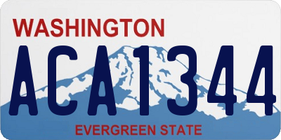 WA license plate ACA1344