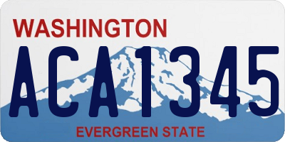 WA license plate ACA1345