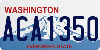 WA license plate ACA1350