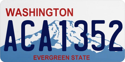 WA license plate ACA1352