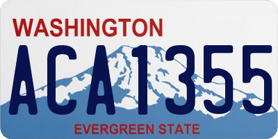 WA license plate ACA1355