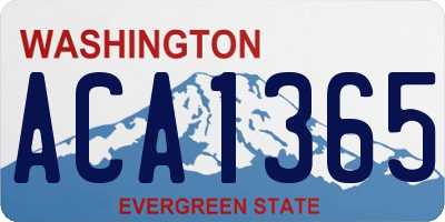WA license plate ACA1365