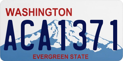 WA license plate ACA1371