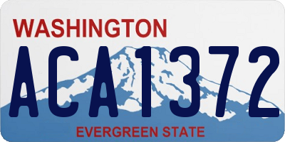 WA license plate ACA1372