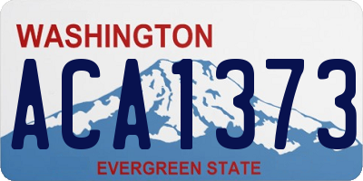 WA license plate ACA1373
